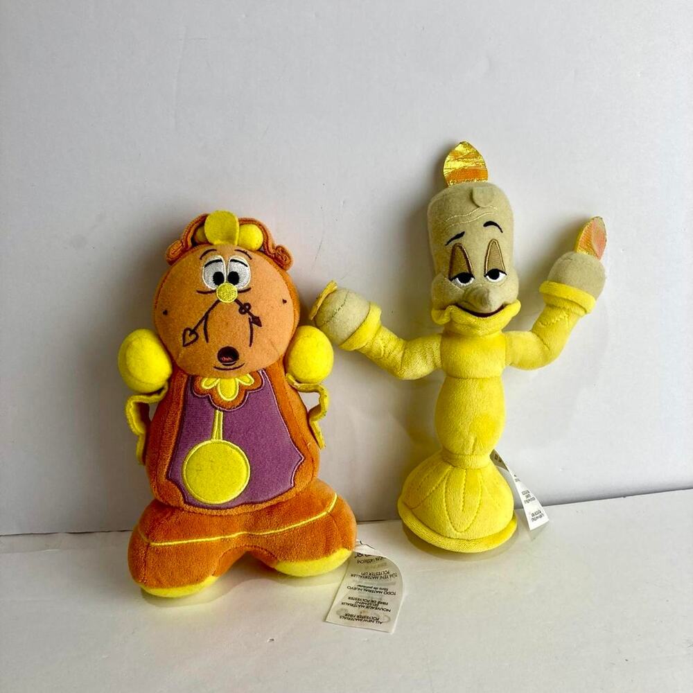 Beauty and The Beast CLOCK AND CANDLE COGSWORTH LUMIERE Plush